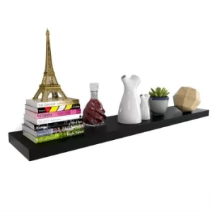 Image of Floating Shelves Shelf Including Bracket Wall Shelving Living Room Kitchen Black White Grey Oak High Gloss Matt 50 70 90 110cm 70cm schwarz (de)