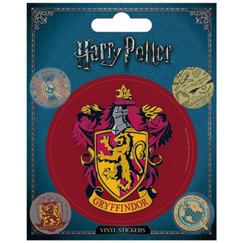 Image of Harry Potter Vinyl Gryffindor Sticker (Pack of 5) Multi unisex