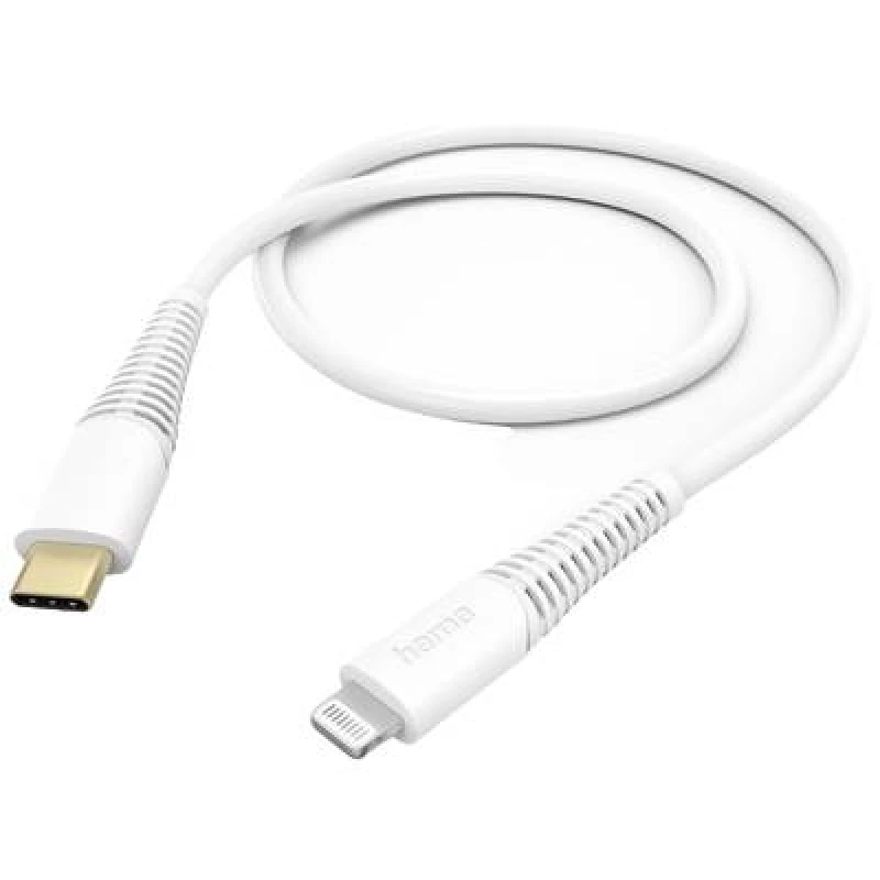 Image of Hama Hama USB charging cable USB 2.0 Apple Lightning plug, USB-C plug 1.50 m White 00201603 00201603
