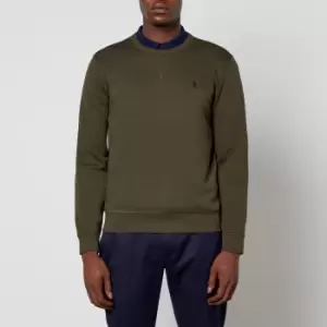 Image of Polo Ralph Lauren Mens Double Knit Crewneck Sweatshirt - Company Olive - S