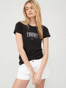 Image of Tommy Jeans Script T-Shirt - Black