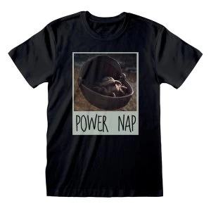 Image of The Mandalorian - Power Nap Mens Medium T-Shirt - Black