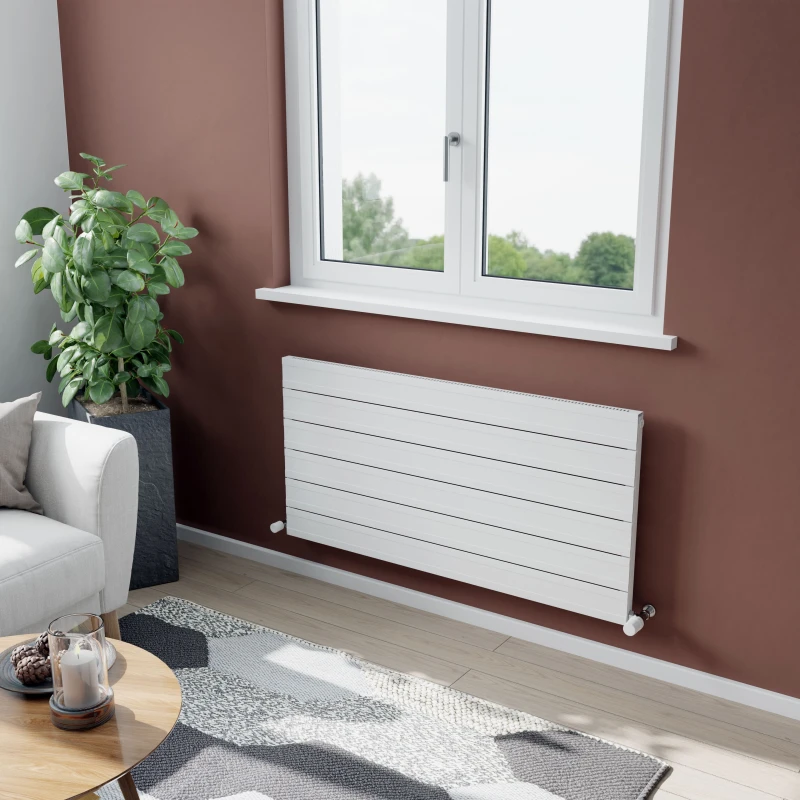 Image of Agadon Rome Designer Aluminium Radiator in White Size: 603mm x 600mm White Unisex 603mm x 600mm