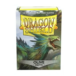 Image of Dragon Shield Olive Matte Card Sleeves - 100 Sleeves