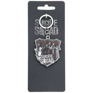 Image of DC Comics Suicide Squad The Squad Printed Shield Keychain