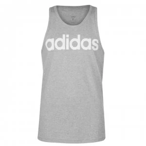 Image of adidas Mens Graphic Tank Top - MedGrey/White