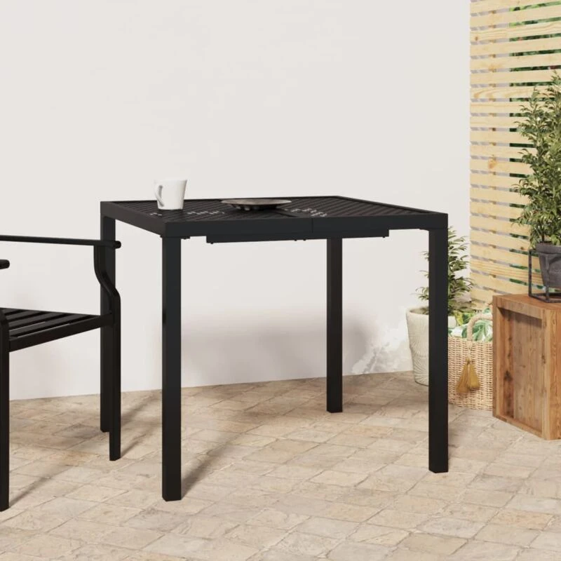 Image of JINLEFU Garden Table Anthracite 80x80x72cm Steel vidaXL JRVDZX-362743_DE