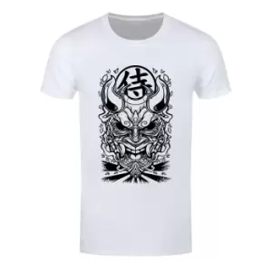 Image of Unorthodox Collective Mens Oni Samurai T-Shirt (S) (White/Black)