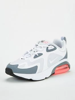 Image of Nike Air Max 200 - White/Grey , White/Grey, Size 3, Women