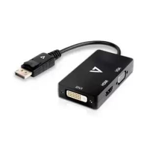 Image of V7 DisplayPort Adapter (m) to VGA HDMI or DVI (f)