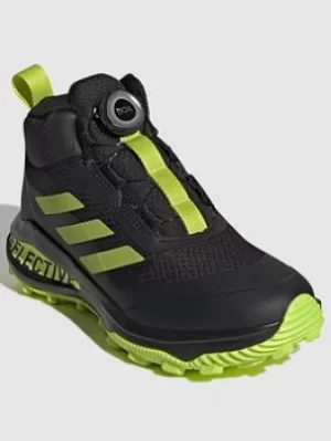 Image of adidas Kids Unisex Fortarun Boa Atr K, Black/Yellow, Size 10