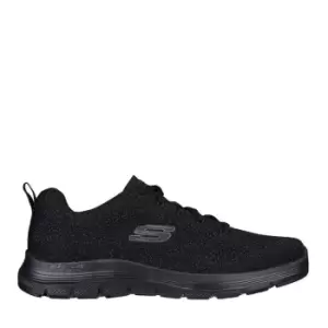Image of Skechers Knit Lace-Up Sneaker W Air-Co - Black