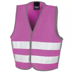 Image of Result Core Kids Unisex Hi-Vis Safety Vest (10-12) (Pink)