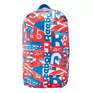 Image of Reebok Childrens/Kids Graphic Print Backpack (One Size) (Orange/Blue)