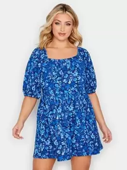 Image of Yours Floral Playsuit - Blue Size 26-28, Women