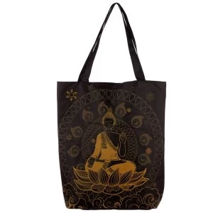 Image of Thai Buddha Handy Cotton Zip Up Shopping Bag