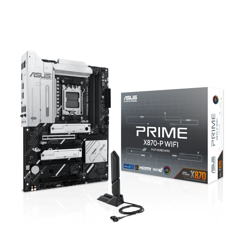 Image of Asus PRIME X870-P WIFI AMD Ryzen DDR5 Motherboard - Socket AM5 - 90MB1IS0-M0EAY0