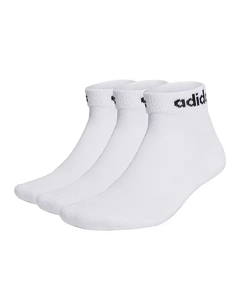 Image of adidas Linear Ankle 3pk Socks White Male 4/5-5/5 DA71701