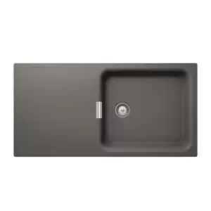 Image of Single Bowl Inset Grey Granite Kitchen Sink with Reversible Drainer - Rangemaster Schock Wembley D-100L