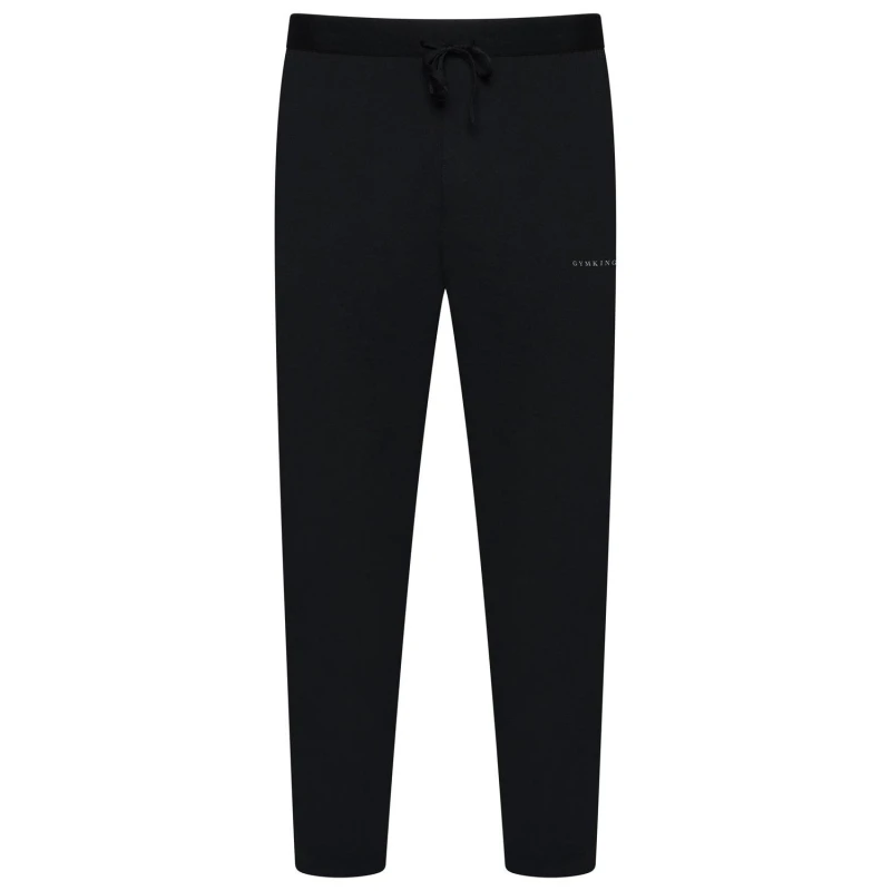 Image of Gym King Mens Progress Woven Tracksuit Bottoms Black/Graphite male Small