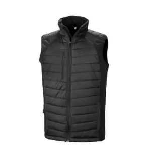 Image of Result Mens Black Compass Padded Soft Shell Gilet (XXL) (Black)