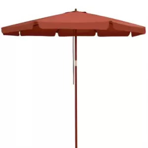 Image of Parasol Terracotta Wood 3.3m UV-Protection 50+