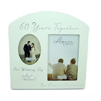 Image of Amore By Juliana Double Anniversary Frame - 60 Years