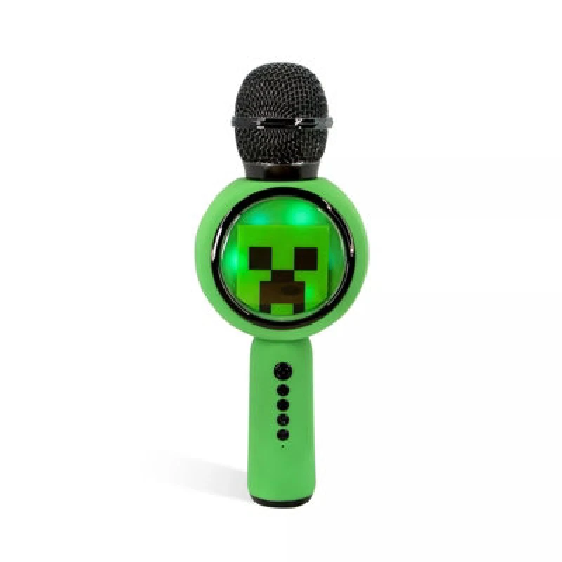 Image of OTL Minecraft Karaoke Microphone And Wireless Speaker With LED Lights