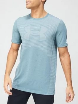 Image of Urban Armor Gear Seamless Logo T-Shirt - Blue/Grey