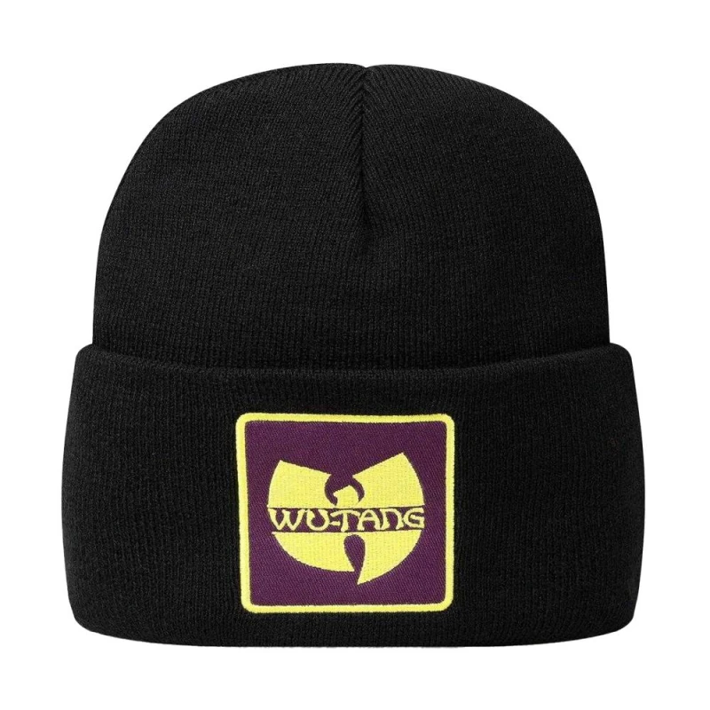 Image of Amplified Mens Wu-Tang Clan Logo Beanie in Black Male One Size