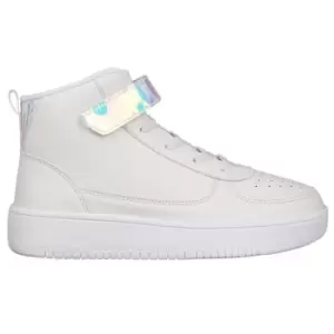 Image of Fabric Via Childrens Hi Tops Trainers - White