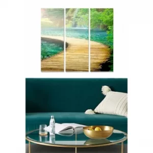 Image of MDF54689470 Multicolor Decorative MDF Painting (3 Pieces)