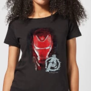 Image of Avengers Endgame Iron Man Brushed Womens T-Shirt - Black