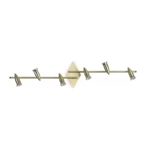 Image of Alfa Adjustable Ceiling Spotlight Bar Brass 107cm