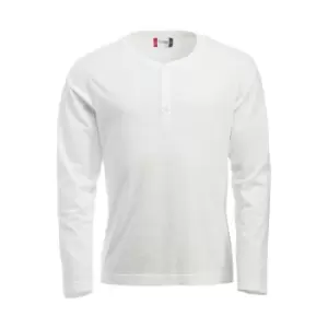 Image of Clique Mens Orlando Long-Sleeved T-Shirt (XL) (Stone White)