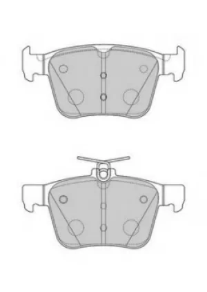 Image of Ferodo FDB4697 Brake Pad Set Rear Axle Premier Car