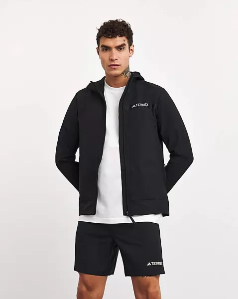 Image of adidas Terrex Mens Softshell Jacket - Black Size S, Men