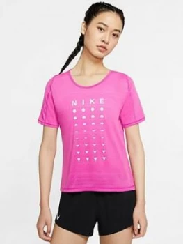 Image of Nike Icon Clash Short Sleeve Top - Pink