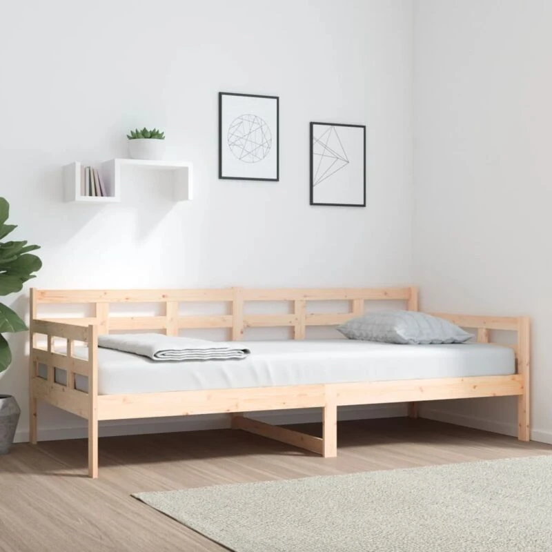 Image of VIDAXL Day Bed without Mattress Solid Wood Pine 90x200cm Vidaxl 8720287073352