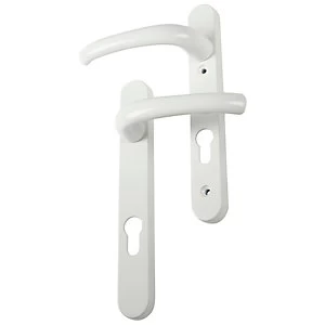 Image of Yale Essentials Short Backplate Door Handle - White