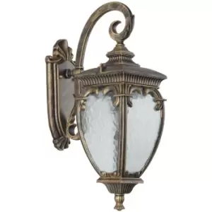 Image of Maytoni Fleur Outdoor Wall Lantern Black with Gold, IP44