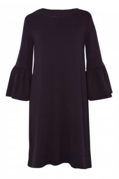 Image of French Connection Paros Sudan Flared Sleeve Dress Utility Blue