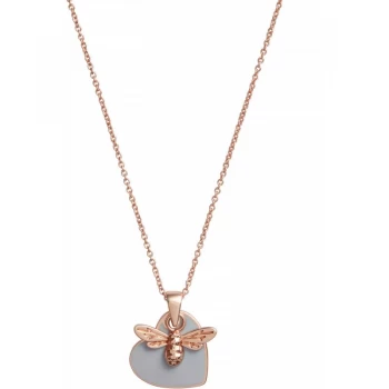 Image of You have My Heart Necklace Grey & Rose Gold Necklace