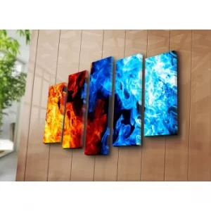 Image of 5PATK-146 Multicolor Decorative Canvas Painting (5 Pieces)