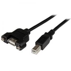 Image of StarTech.com 3ft Panel Mount USB Cable A to B - F/M