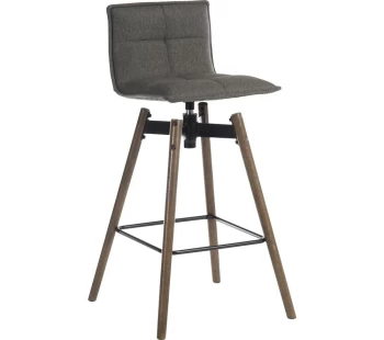 Image of TEKNIK 6977GREY-DK Spin Bar Stool Chair - Grey