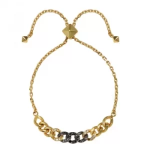 Image of Ladies Karl Lagerfeld Rose Gold Plated Ombre Chain Slide Bracelet