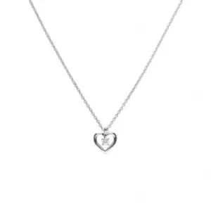 Image of Diamonfire Silver White Zirconia Open Heart Pendant P4637