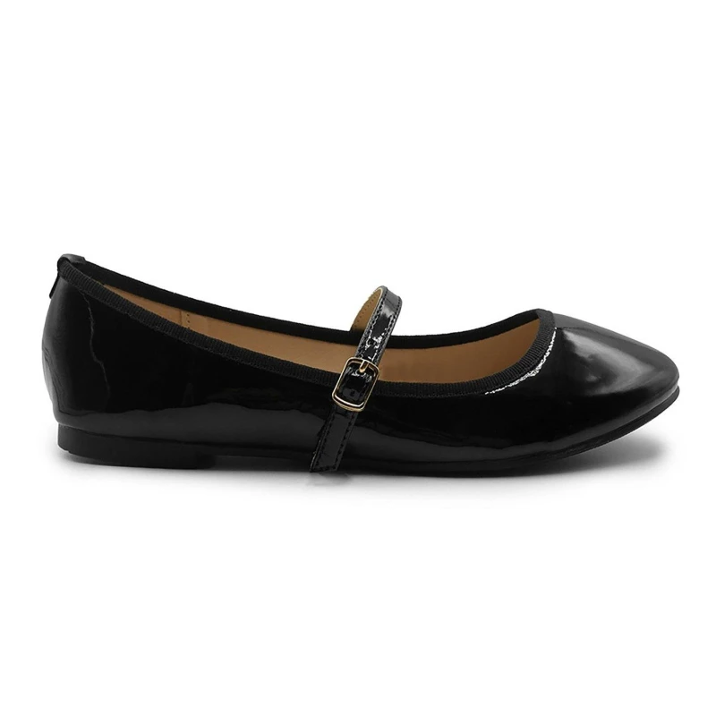 Image of Where's That From 'Josie' Ballerina Flats With Strap Detail Black
