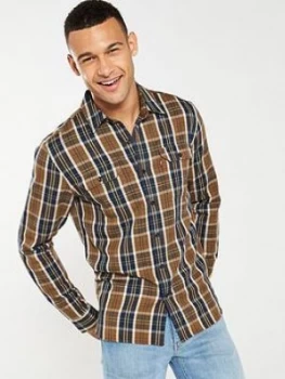 Image of Levis Jackson Worker Shirt - Brown/Navy